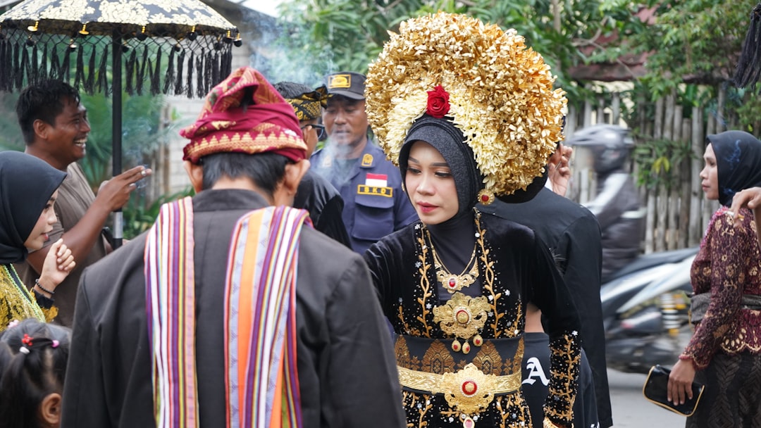 A woman dressed in traditional sarong kebaya at a Peranakan culture festival in Singapore